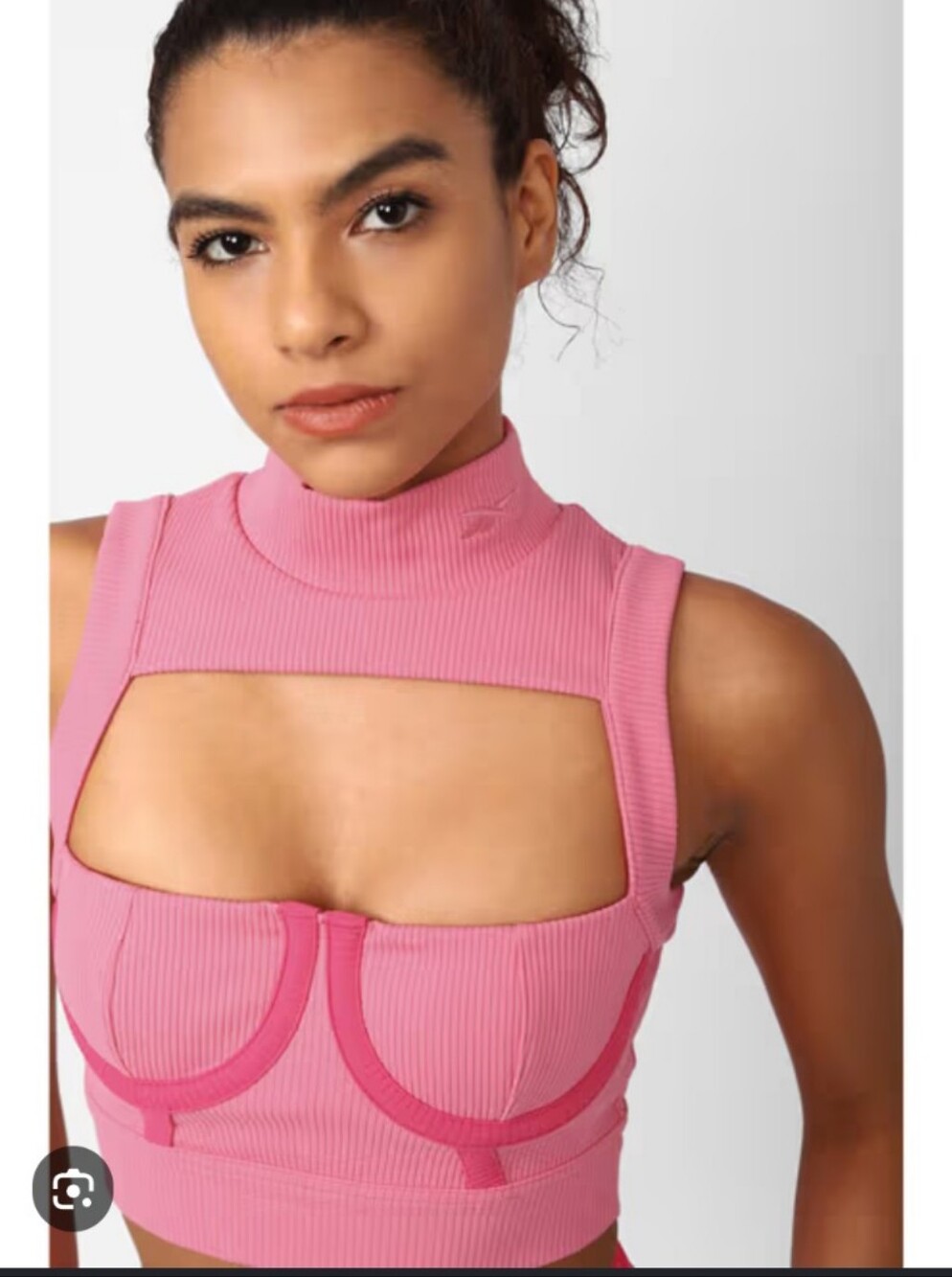 Reebok X Cardi B Ribbed Crop Bra Tank
